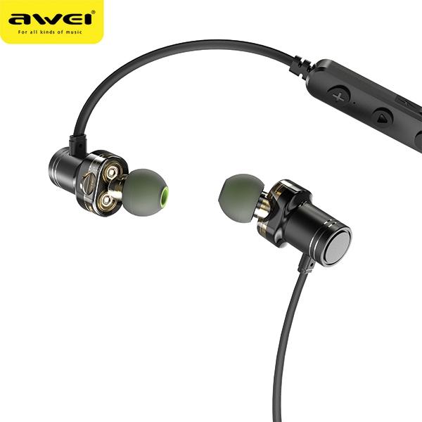 Immagine prodotto Awei słuchawki sportowe Bluetooth X670BL czarny/nero Doppio altoparlante dinamico (7 h, Senza fili)