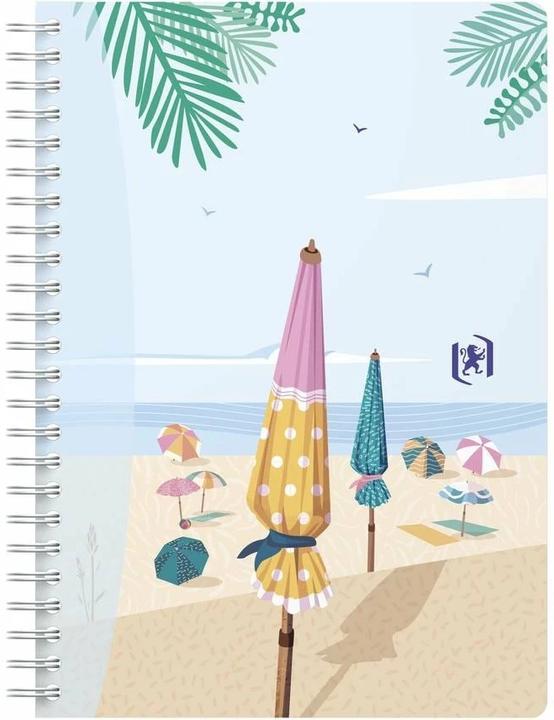Actual product image Oxford Spiral notebook A5, squared 5x5 mm, soft cover with soft touch finish, white double spiral, 60 (A5, Lined, Soft cover)