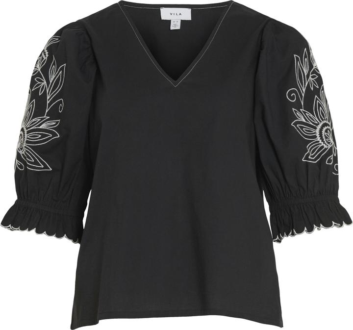 Produktbild Vila V-Ausschnitt Oberteil mit kurzen Ärmeln (34)