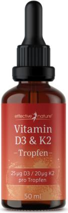 Produktbild Effective Nature Vitamin D3 K2 Öl (1 Stück, Öl)