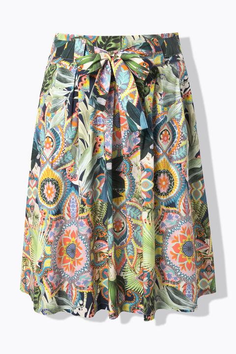 Actual product image Ulla Popken Groovy Patchwork Print Skirt (52)