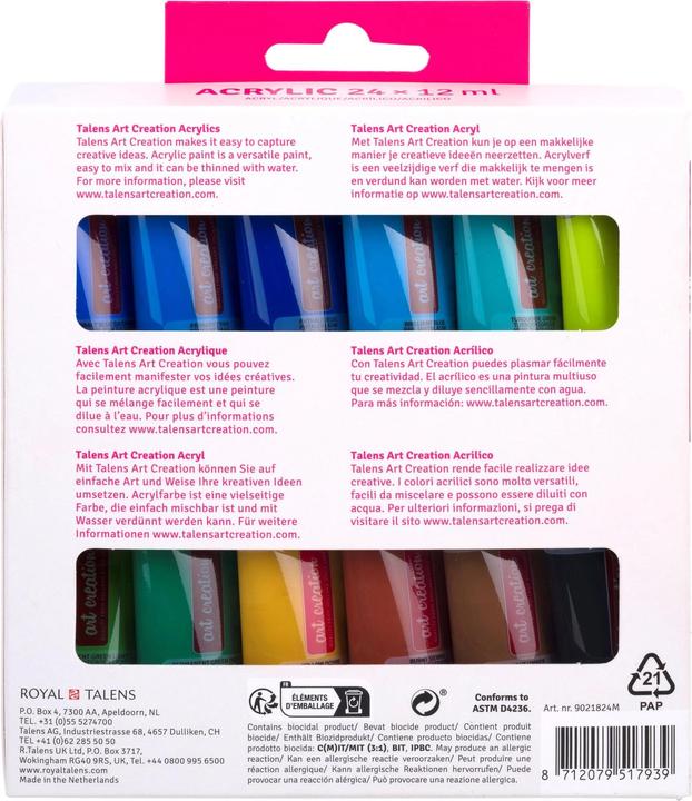 Image du produit Talens Set acrylique | 24 x 12 ml (12 ml)