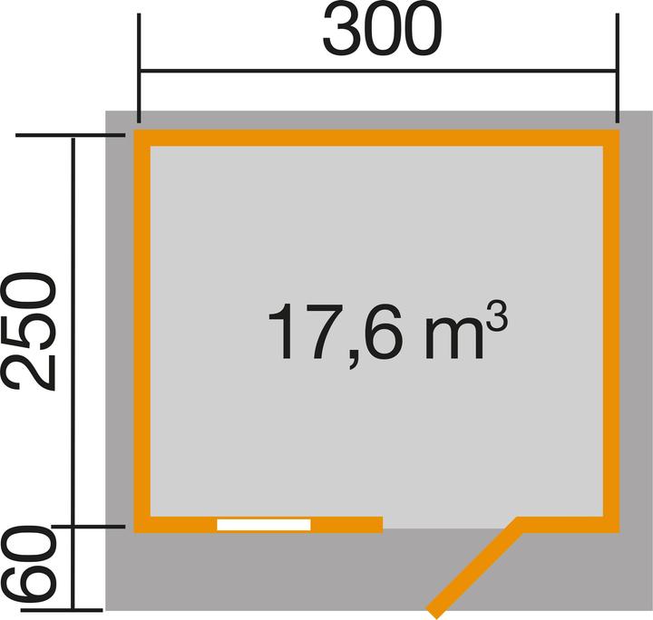 Actual product image Weka Holzbau Log cabin weka with floor 300 x 250 cm nature