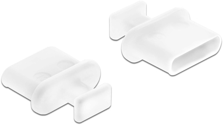 Actual product image Delock Dummy plug USB-C 10 pieces, White with handle (USB 3.1, USB 3.0, USB 3.2 Gen 2, USB 3.2 Gen 1)