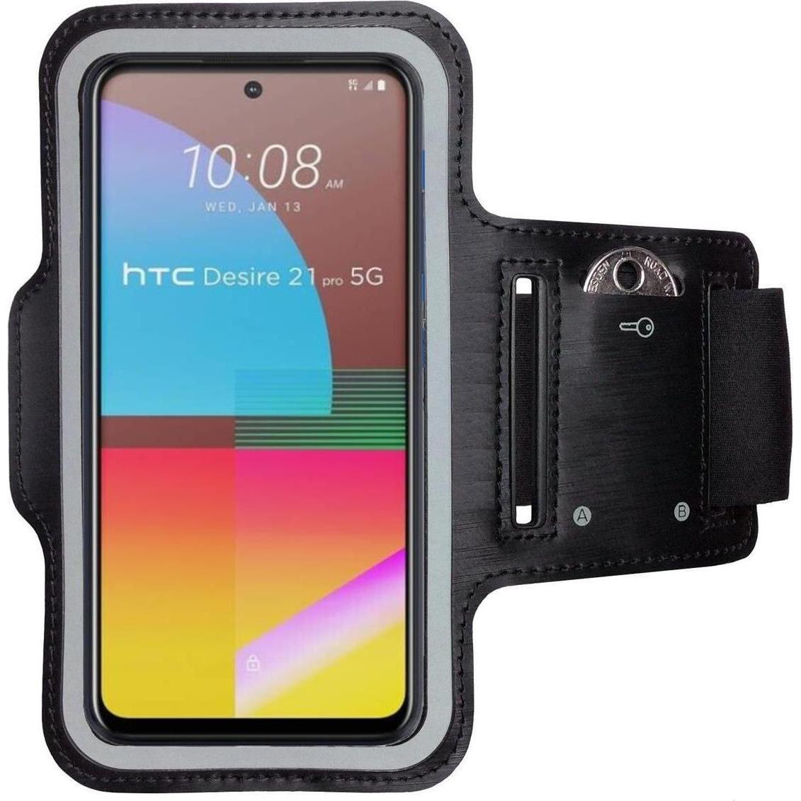 CoverKingz Sportarmband für HTC Desire 21 Pro 5G, Smartphone Sportarmband, Schwarz