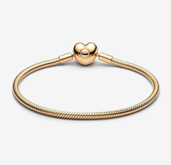 Image du produit Pandora Bracelet à maillons avec coeur (18 cm, Plaqué or, Métal)