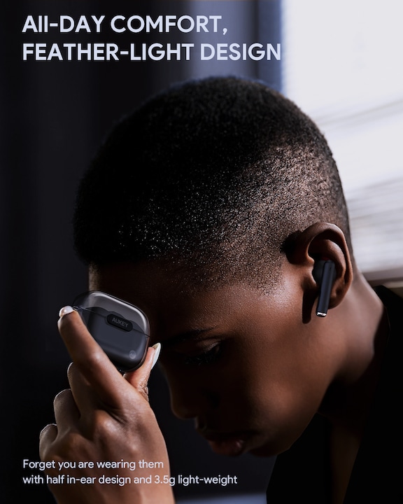 Actual product image Aukey Earphones EP-M2 TWS (black) (4 h, Wireless)