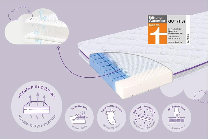 Image du produit Träumeland Matelas bébé Brise (60 x 120 cm)