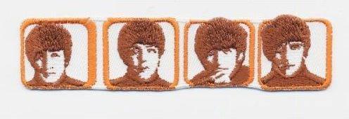 Actual product image The Beatles Heads In Boxes Iron On Patch