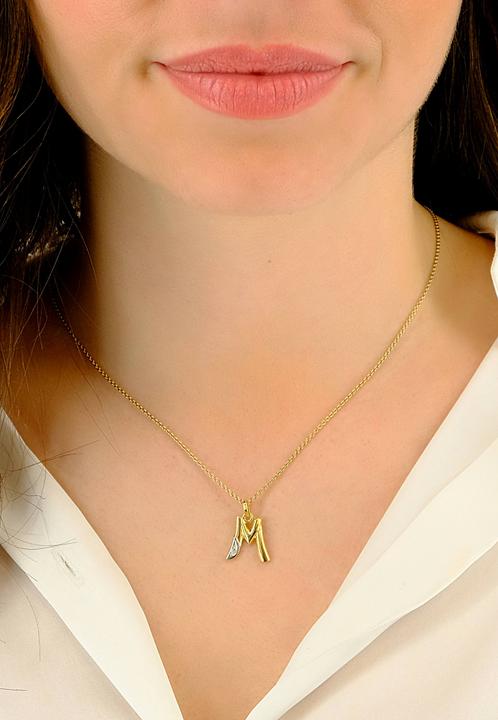 Image du produit Muau Lettre (750, Or blanc, Or jaune 18 carats)