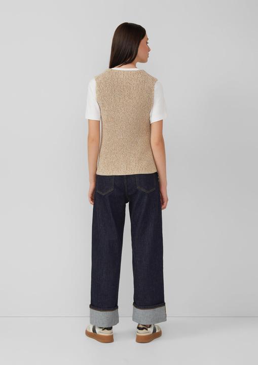 Produktbild s.Oliver Strickjacke Strickweste im Slim Fit mit Knopfleiste (44)