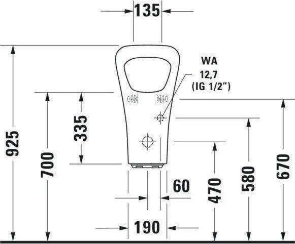 Actual product image Duravit Electric urinal DURASTYLE 300x340mm Bat Zul v hint o fly white