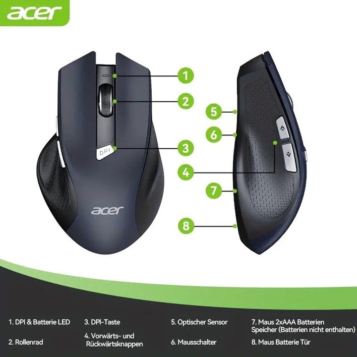 Actual product image Acer Tastatur und Maus im Deutschen Layout (QWERTZ) (DE, Wireless)