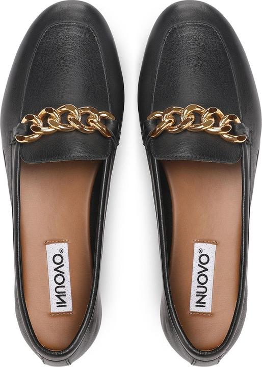Actual product image Inuovo The fashionable slip-on shoe made from high-quality leather and a decorative link chain on the (41)