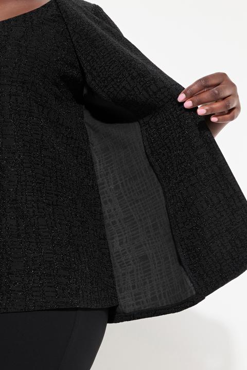 Actual product image Ulla Popken Sparkling Layered Look 3/4 Sleeve Blouse (50, 52)