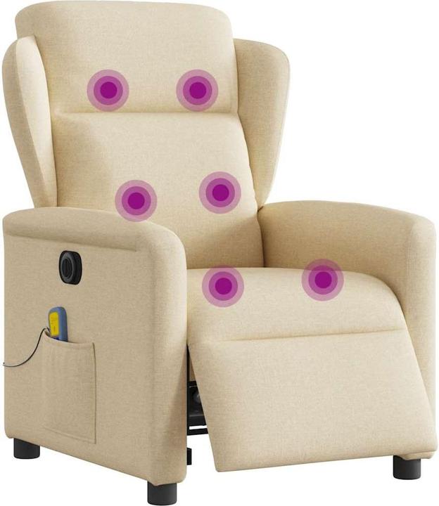 Produktbild VidaXL Massagesessel Elektrisch Creme Stoff