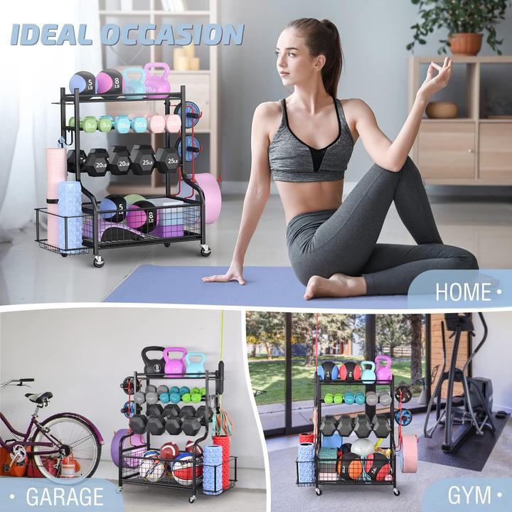 Actual product image Mythinglogic Multifunktionaler Hantelständer mit Rädern