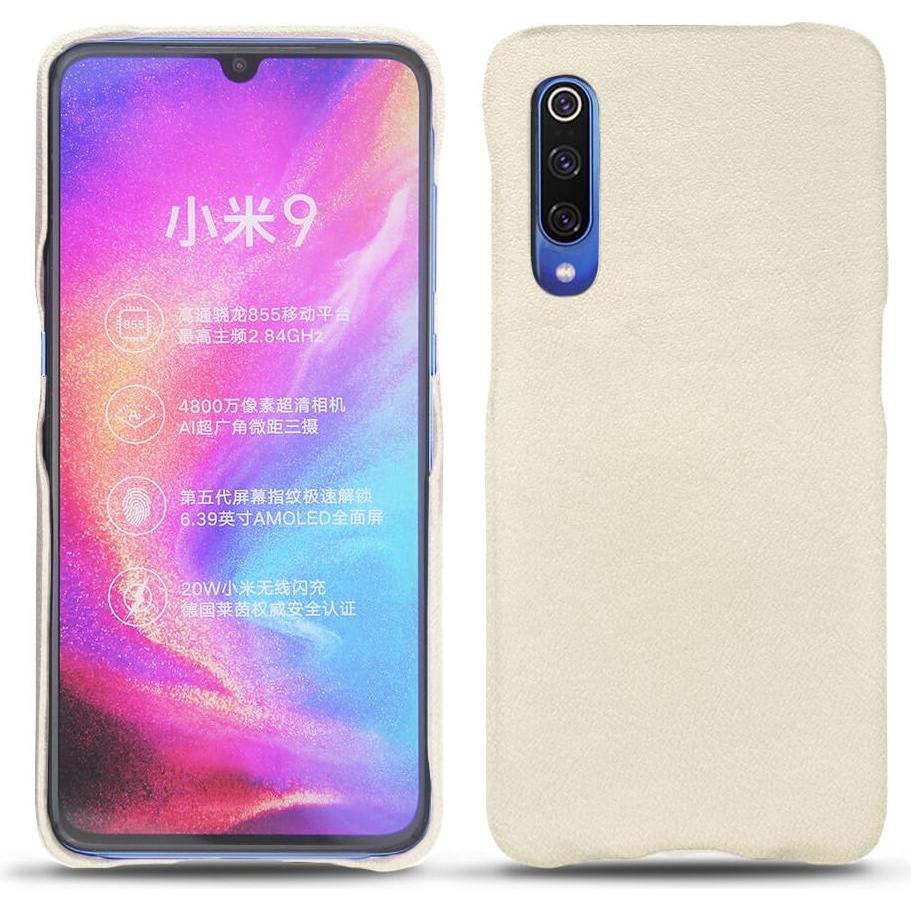 Noreve Lederschutzhülle (Xiaomi Mi 9), Smartphone Hülle, Weiss