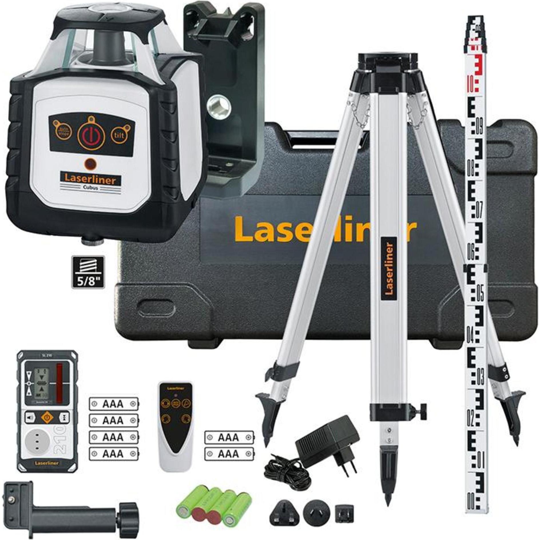 Laserliner, Laser lineare, Laser rotante Cubus 210S Set
