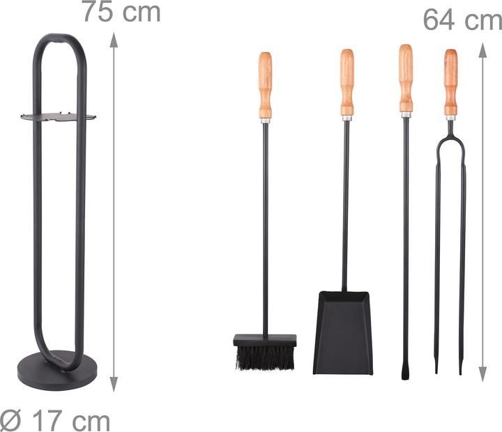 Produktbild Relaxdays 5tlg. Kaminbesteck-Set