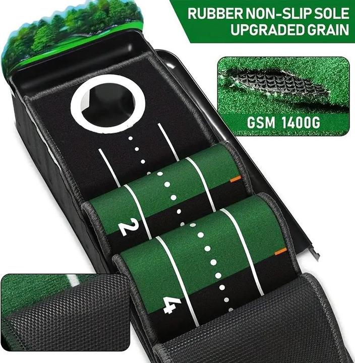 Immagine prodotto Huaen Golf Putting Matte mit Auto Return 2,4 m