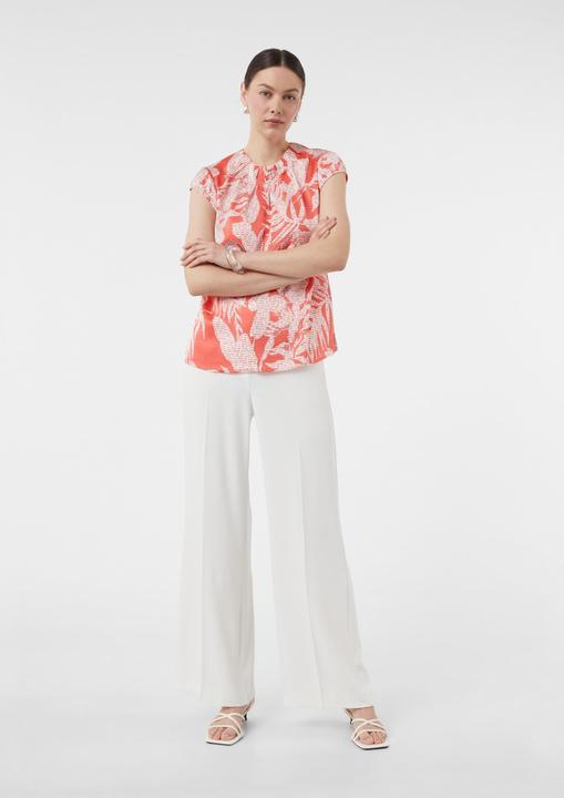 Image du produit Comma Bluse Gemusterte Satin-Bluse mit Raffung (42)
