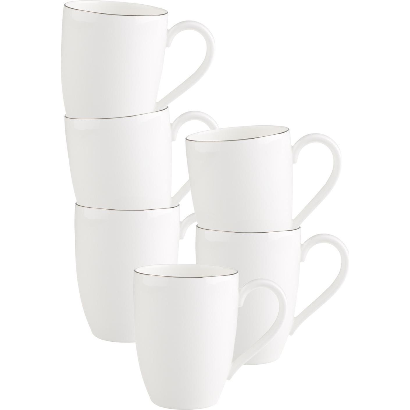 Villeroy & Boch, Tasse, Anmut Platinum No. 1 Becher mit Henkel (300 ml, 6 x)