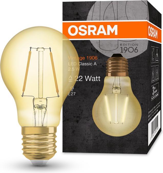 Produktbild Osram Vintage 1906 Led Classic A (E27, 2.50 W, 220 lm, 1 x, F)