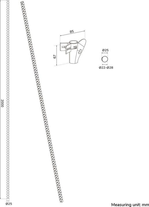 Produktbild Neomounts Kabelspirale 1-5 Kabel weiss/universal/25mm Durchmesser (Kabelspiralschlauch, 200 cm)