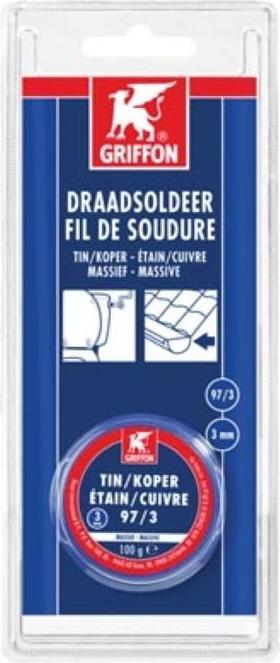 Image du produit Griffon FIL À SOUDER - ÉTAIN/CUIVRE - 97/3