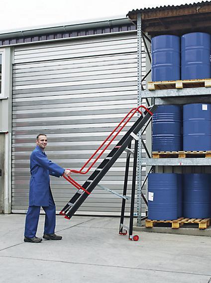 Image du produit kaiserkraft Échelle mobile de stockage et de rayonnage (Échelle à plate-forme)