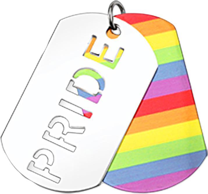 Produktbild Star Piercing Anhänger silber Erkennungsmarke Pride (Chirurgenstahl 316L, ohne Messing)