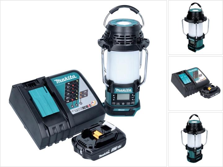 Actual product image Makita DMR 056 RA1 Battery radio 18 V FM DAB+ with lantern 360° torch IP65 + 1x battery 2.0 Ah + (DAB+, DAB, AM, FM, Bluetooth)