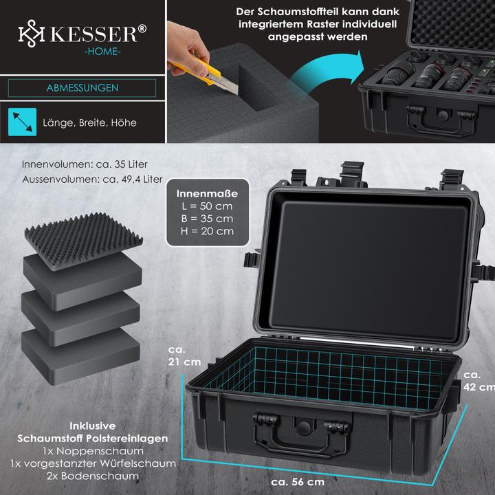 Produktbild Kesser Fotokoffer Kamerakoffer Transportkoffer Schutzkoffer Kamera (Fotokoffer, 35 l)