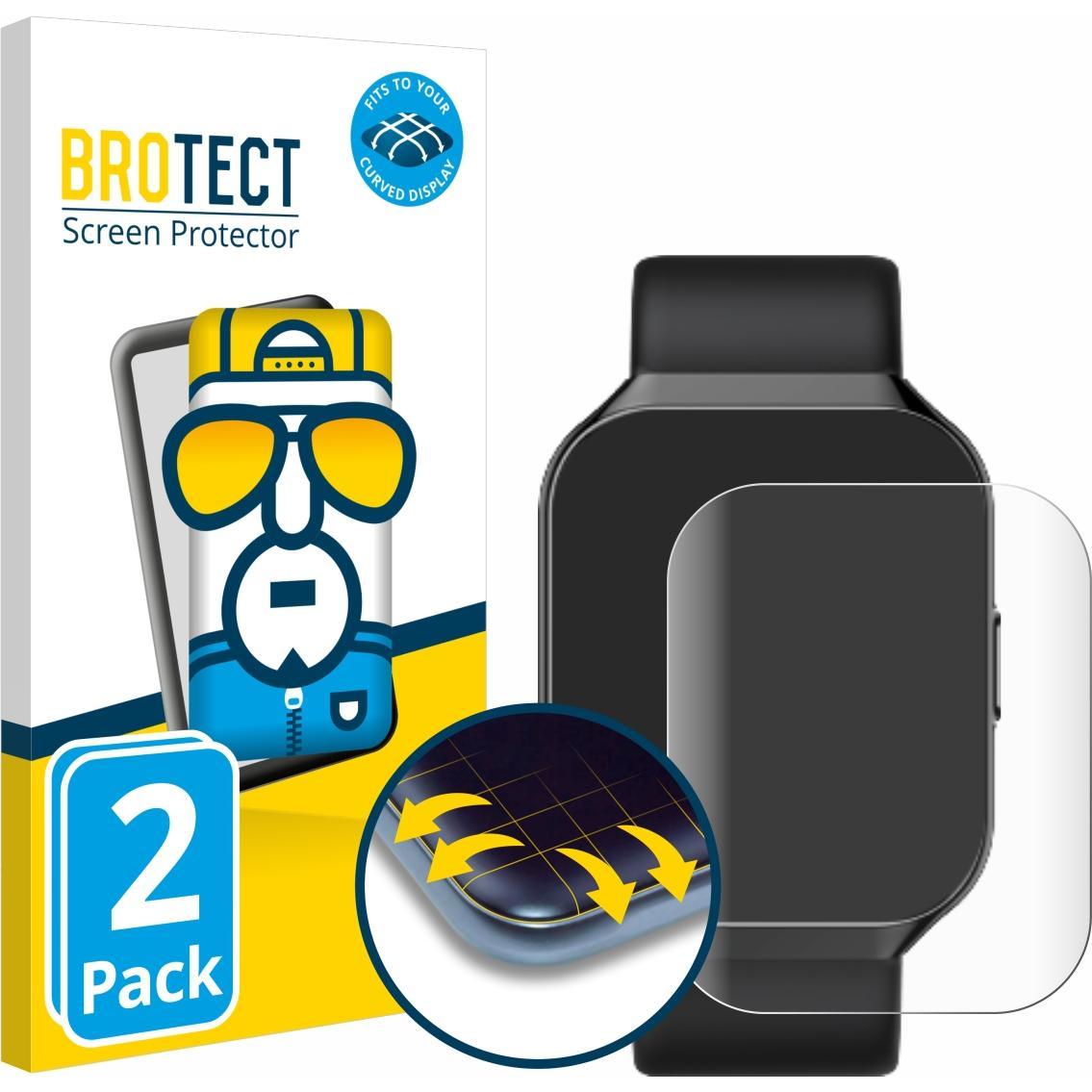 BROTECT Fullscreen Schutzfolie Displayschutz Folie Klar Transparent, Smartwatch Schutzfolie, Transparent