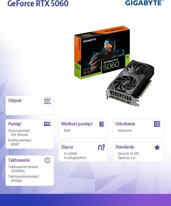 Produktbild Gigabyte GeForce RTX 5060 WINDFORCE MAX OC (8 GB)