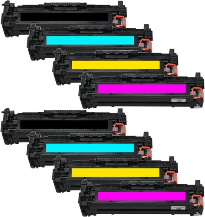 Actual product image Hermex Compatible HP LaserJet Pro 400 color M451dw toner cartridges (M, Y, C, FC)