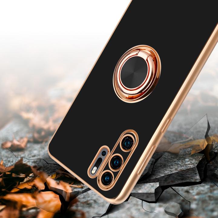 Actual product image Cadorabo Case for Huawei P30 PRO in TPU with camera protection and ring LM089 Style (Huawei P30 Pro)
