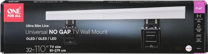 Produktbild One for All 110" TV Wandhalterung Ultraslim No-Gap (Wand, 110", 75 kg)