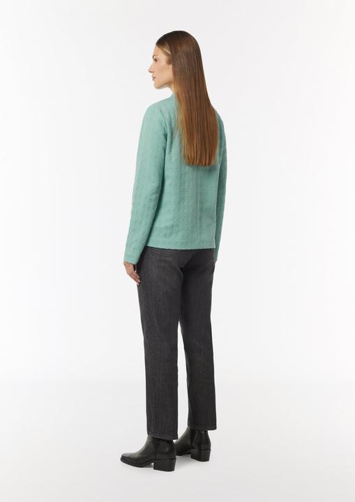 Produktbild Comma Sweatshirt Jerseyshirt mit Hahnentrittmuster und Stehkragen (32)