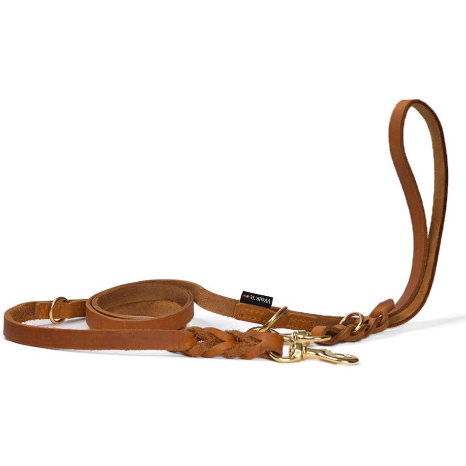 Meilleurs prix pour WalkFit - Tracking Leash - Cognac - 16mm x 220cm (Chien, Général, Promenade), Collier + laisse