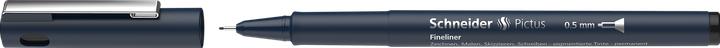Produktbild Schneider Fineliner Pictus, 0,5 mm, schwarz (Schwarz, 1 x)