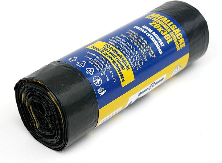 DanDiBo 30L-Müllsäcke mit Zugband, 100 Stück (100x, 30 l)