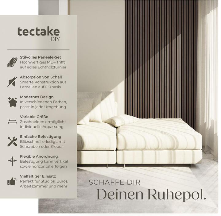 Actual product image tectake Set of 2 acoustic panels Sonic Wall wood look (2 pcs.)