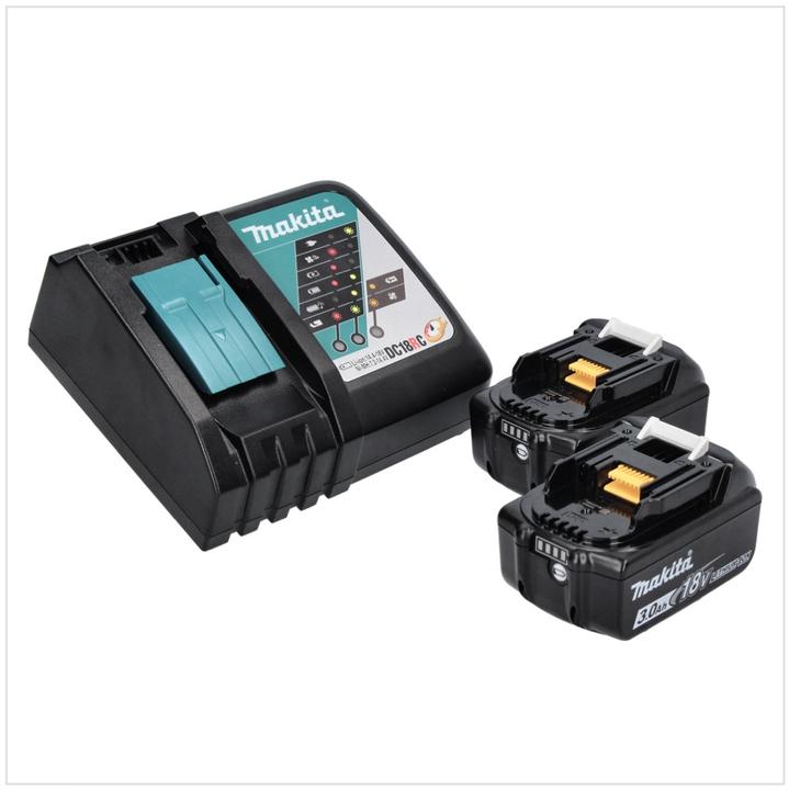 Produktbild Makita DML 810 RF Akku LED Flächenlicht 18 / 36 V ( 2 x 18 V ) 5500 lm IP54 + 2x Akku 3,0 Ah + Ladeg (5500 lm)