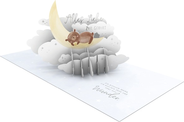 Image du produit Carte pop-up - Meilleurs voeux de naissance (1 pcs)