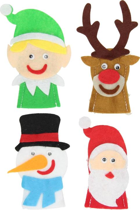 Produktbild Wins Holland Filz-Fingerpuppen Weihnachten selber machen, 4St.