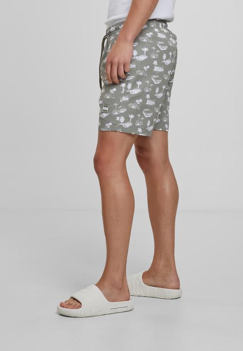 Actual product image Urban Classics Pattern Swim Shorts - 4984 (4XL)