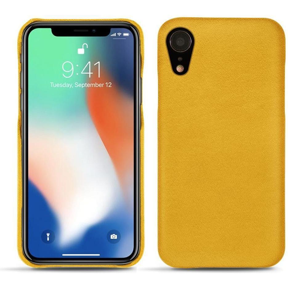 Noreve Lederschutzhülle (Apple iPhone XR), Smartphone Hülle, Gelb