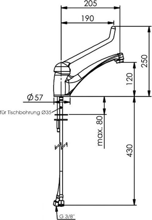 Actual product image Ich-zapfe Wasserhahn, Spültischarmatur, Wasserarmatur - Einhebel-Mischbatterie 1/2